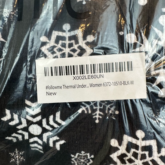 #followme Women's Jogger Pajama Pants Set Snowflake- Black (UNOPENED) - Picture 3 of 5